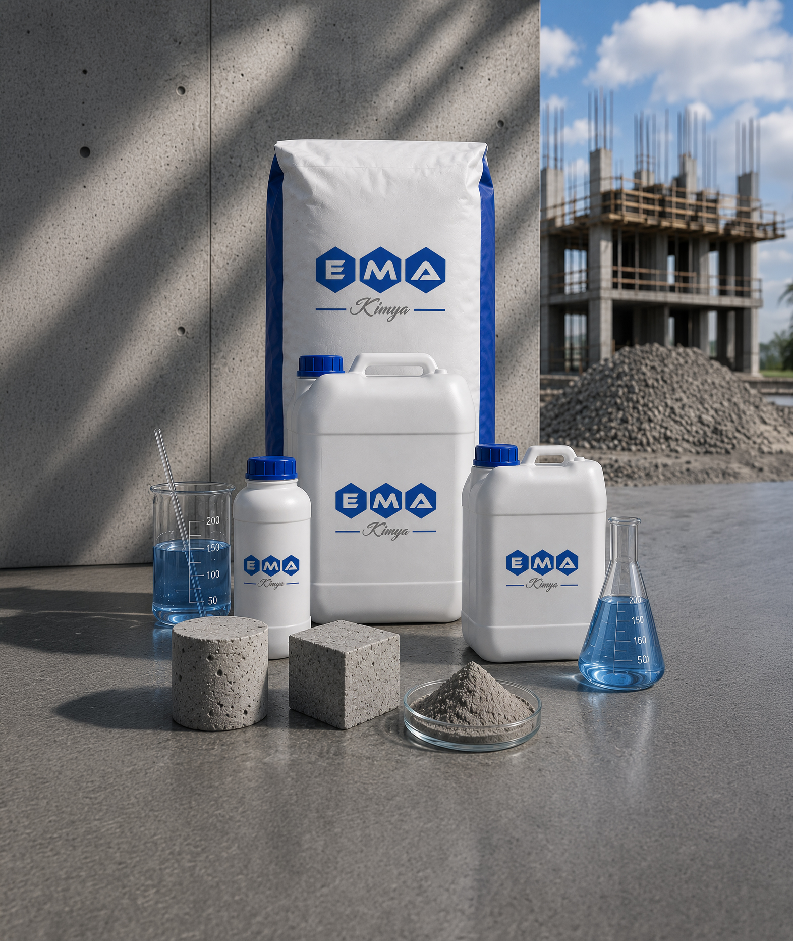 EMA Kimya | Beton Katkıları, Çimento Katkıları, Yapı Kimyasalları, Süper Akışkanlaştırıcılar, Yüksek Akışkanlaştırıcılar, Beton Yardımcı Katkıları, Beton Koruma Ürünleri, Püskürtme Beton Katkıları, Çimento Performans ve Öğütme Katkıları, Priz Hızlandırıcılar, Priz Geciktiriciler, Hava Sürükleyici Katkılar, Beton Dayanım Artırıcı Katkılar, Endüstriyel Yapı Kimyasalları, Hazır Beton Tesisleri, Prefabrik Beton Üretimi, Çimento Fabrikaları, Beton Santralleri, Köprü, Tünel, Baraj, Yol, Metro, Havalimanı, Viyadük ve Büyük Ölçekli Altyapı Projeleri İçin Yüksek Performanslı Beton ve Çimento Teknolojileri, Teknik Destek, Üretim ve Maliyet Danışmanlığı Hizmetleri